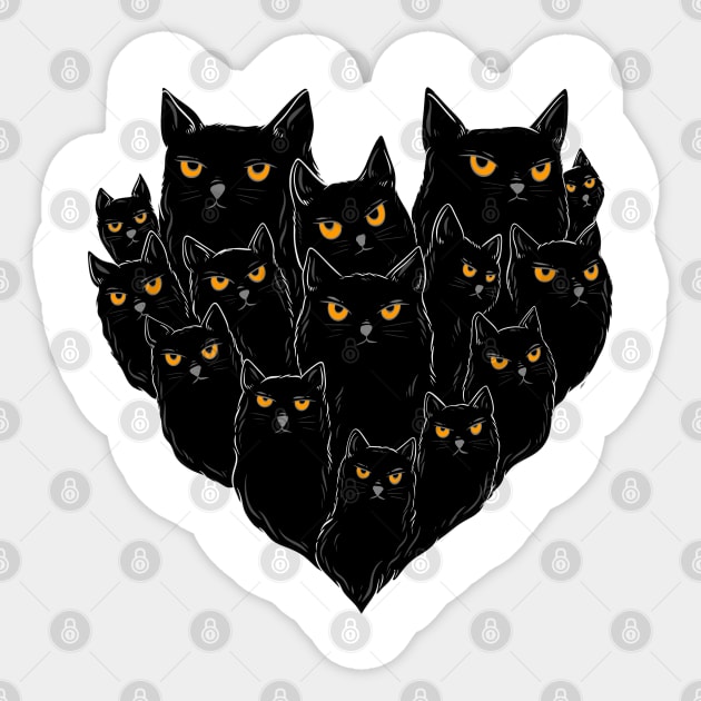 Cat love Sticker by Jess Adams